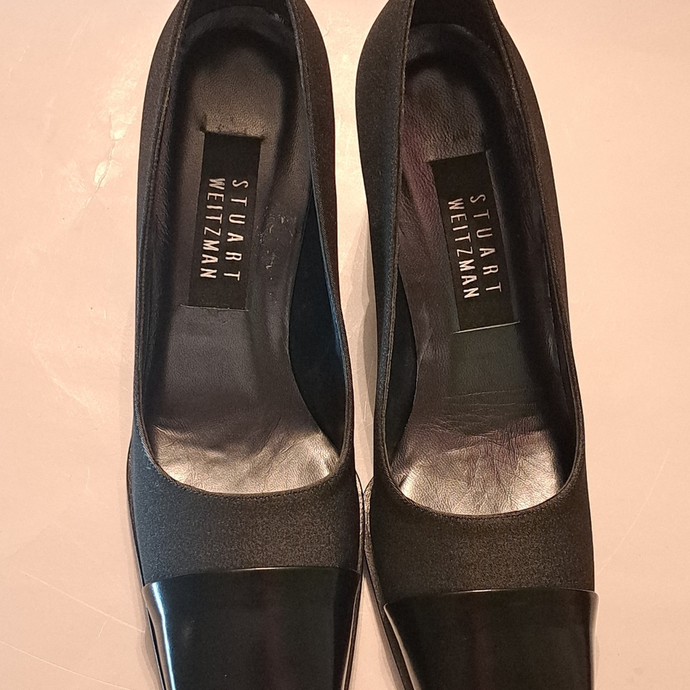 WOMEN'S STUART WEITZMAN SQUARE TOE HEELS SIZE 7.5 B - Picture 16 of 16